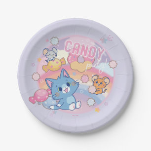 Plato De Papel Anime Tom y Jerry Candy Fiesta