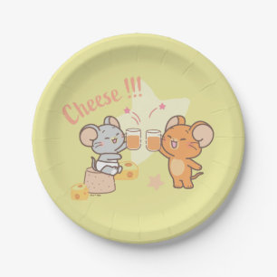 Plato De Papel Anime Tuffy y Jerry Cheese