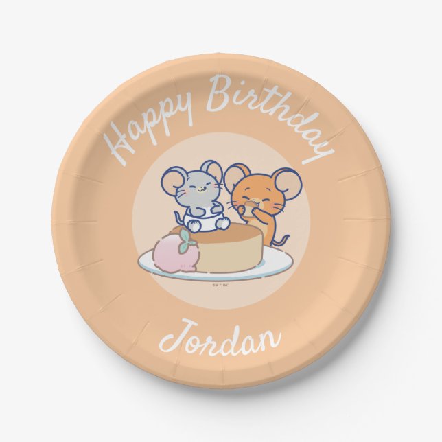 Plato De Papel Anime Tuffy y Jerry Cheesecake (Anverso)