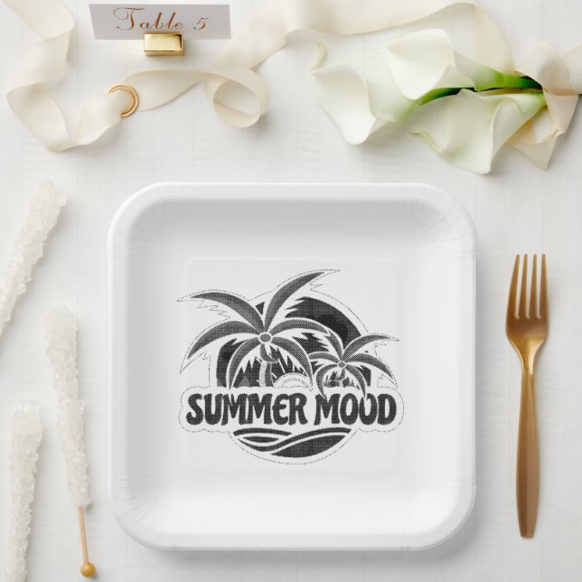 Plato De Papel Ánimo de verano (Boda)