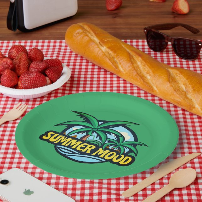 Plato De Papel Ánimo de verano (Picnic)