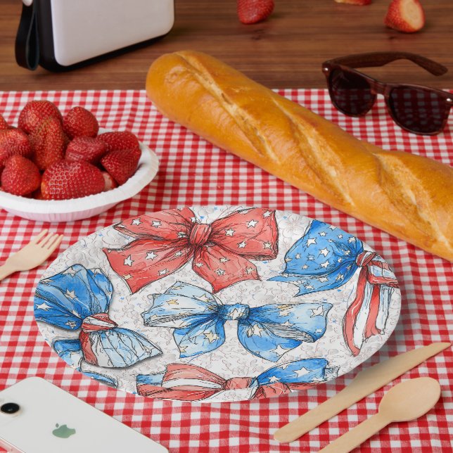 Plato De Papel Ánimo Patriótico (Picnic)
