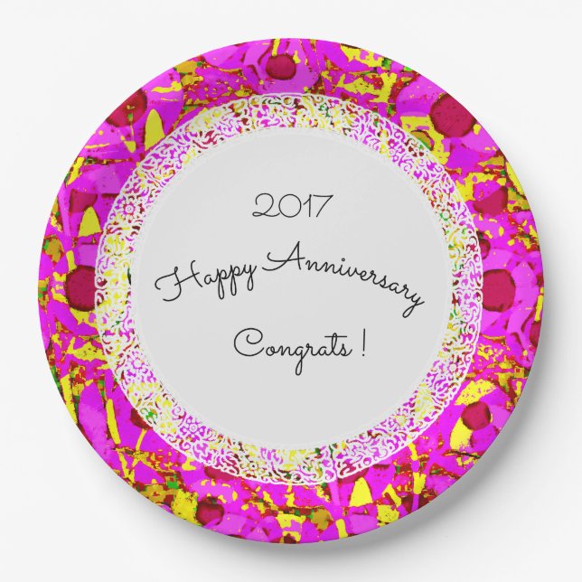 Plato De Papel Aniversario_Cumpleaños_Mod+Floral_Lace_Template (Anverso)