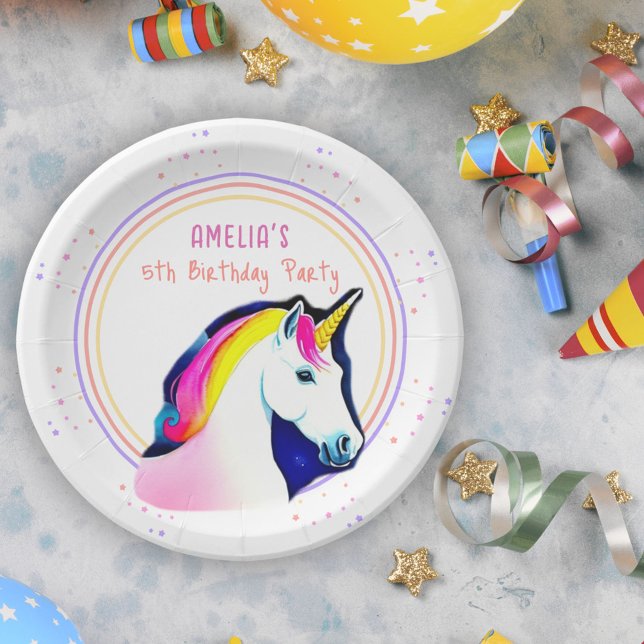 Plato De Papel Aniversario de la Chica de las Estrellas Mágicas d (Subido por el creador)
