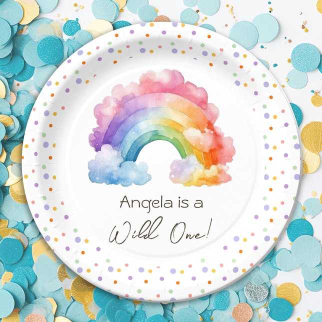 Plato De Papel Aniversario de la muerte de un niño arcoiris (Subido por el creador)