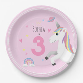 Plato De Papel Aniversario de la natalidad de los niños de Unicor