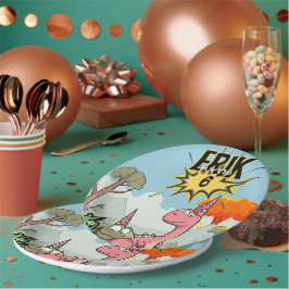 Plato De Papel Aniversario de la Rentabilidad de Dino, Personaliz