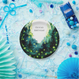Plato De Papel Aniversario de la simple luciérnaga