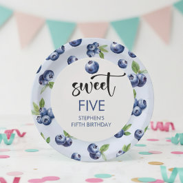 Plato De Papel Aniversario de los niños de los dulces arándanos