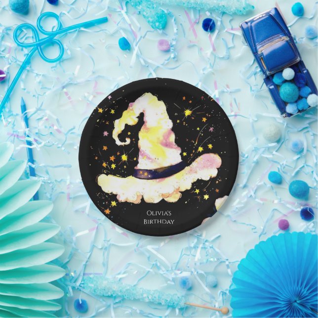 Plato De Papel Aniversario del Asistente Mágico para Niños y Pare (Fiesta)