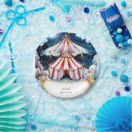 Plato De Papel Aniversario del circo de niños encantados