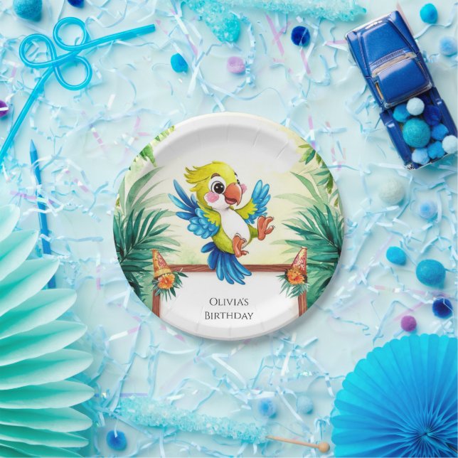 Plato De Papel Aniversario del loro de niños simples (Fiesta)