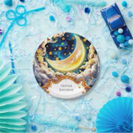 Plato De Papel Aniversario del magnífico Boho Moon