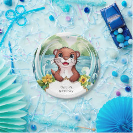 Plato De Papel Aniversario del magnífico lago Otter