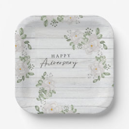 PLATO DE PAPEL ANIVERSARIO FELIZ