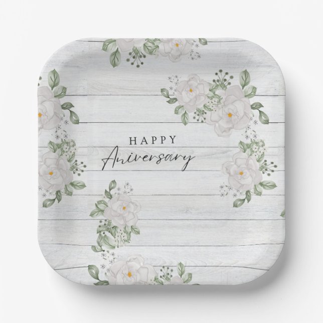 PLATO DE PAPEL ANIVERSARIO FELIZ (Anverso)
