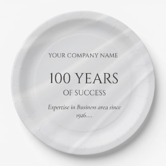 Plato De Papel Aniversario personalizado de la empresa