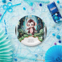 Aniversario simple de mono lindo