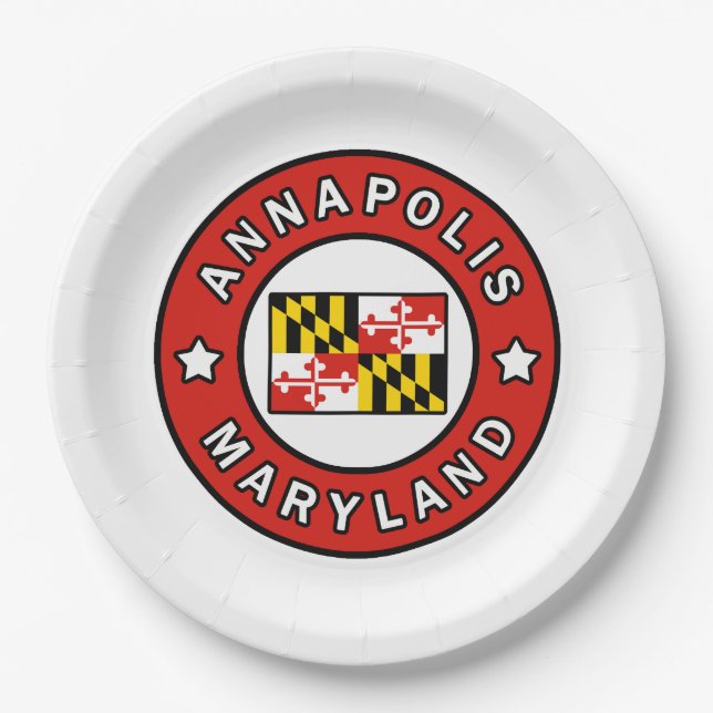 Plato De Papel Annapolis Maryland (Anverso)