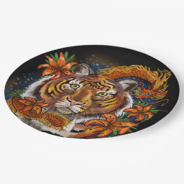 Plato De Papel Año chino del tigre