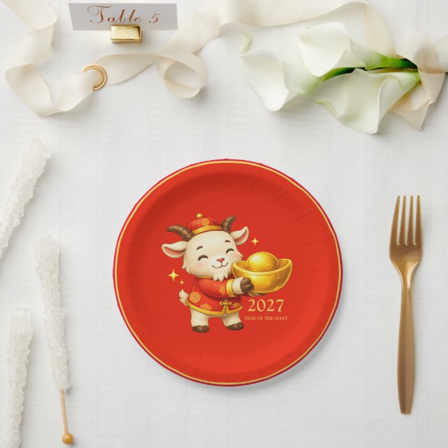 Plato De Papel Año de la cabra (Boda)
