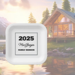 Plato De Papel Año de la Reunión Familiar