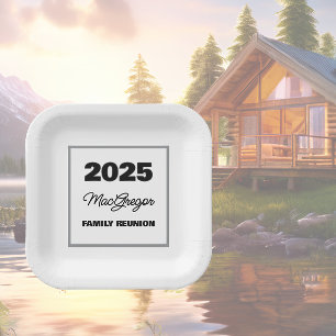 Plato De Papel Año de la Reunión Familiar