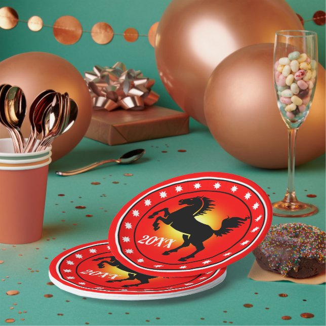 Plato De Papel Año del Caballo (Multi)