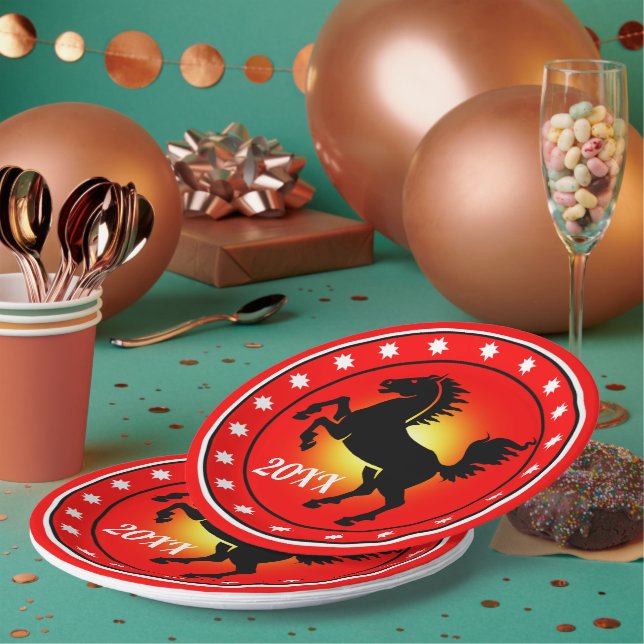Plato De Papel Año del Caballo (Multi)