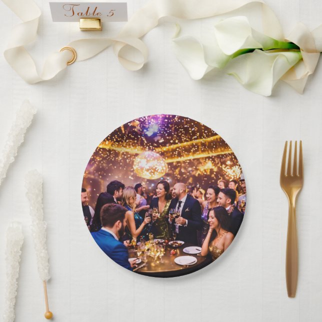 Plato De Papel Año Nuevo (Boda)