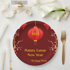 Plato De Papel Año nuevo chino 2025
