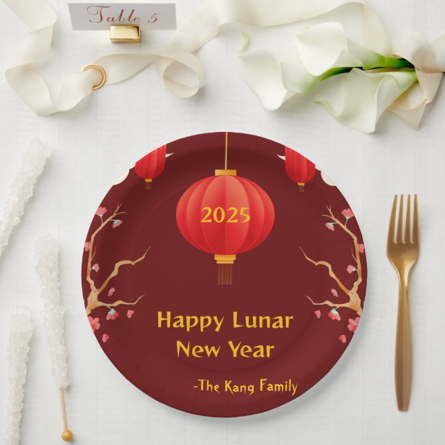 Plato De Papel Año nuevo chino 2025 (Boda)