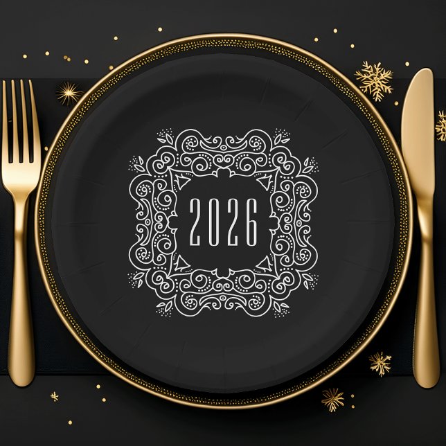 Plato De Papel Año Nuevo Deco | Fiesta de Nochevieja (Subido por el creador)