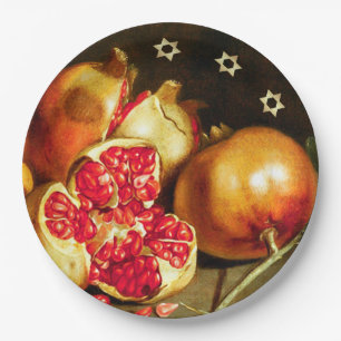 Plato De Papel Año Nuevo judío Placas de papel Rosh Hashanah