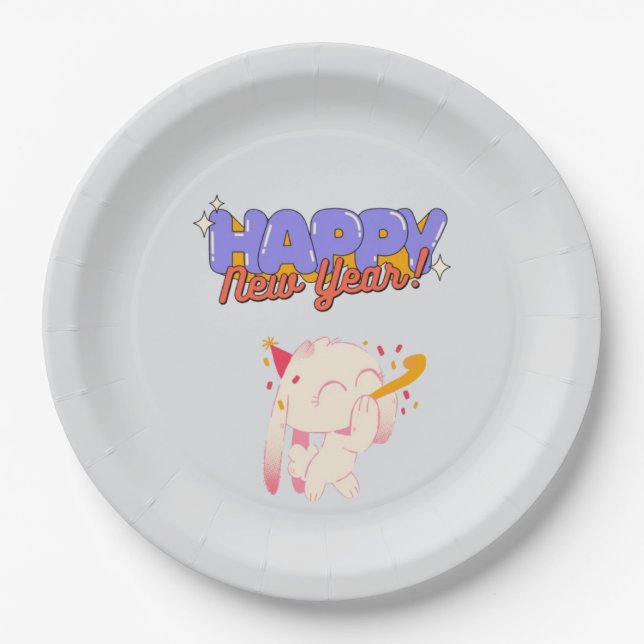 Plato De Papel "Año Nuevo, nuevas vibraciones" (Anverso)