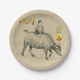 Plato De Papel Año Ox Chino Chino 2021