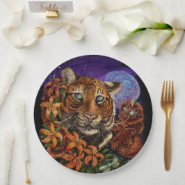 Plato De Papel Año zodiaco chino de las placas de papel tigre