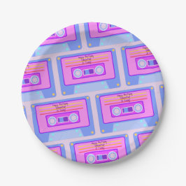 Plato De Papel Años 90 Años 80 Vaporwave Estética 21 cumpleaños