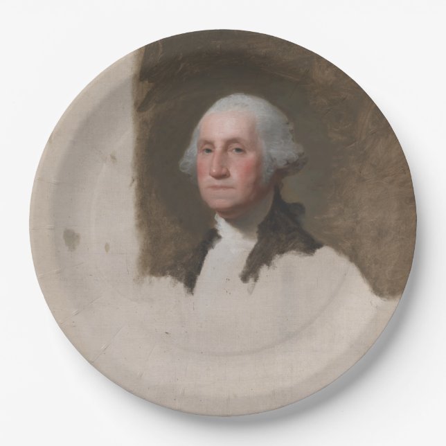 Plato De Papel Anthaeneum George Washington Primer Presidente de  (Anverso)