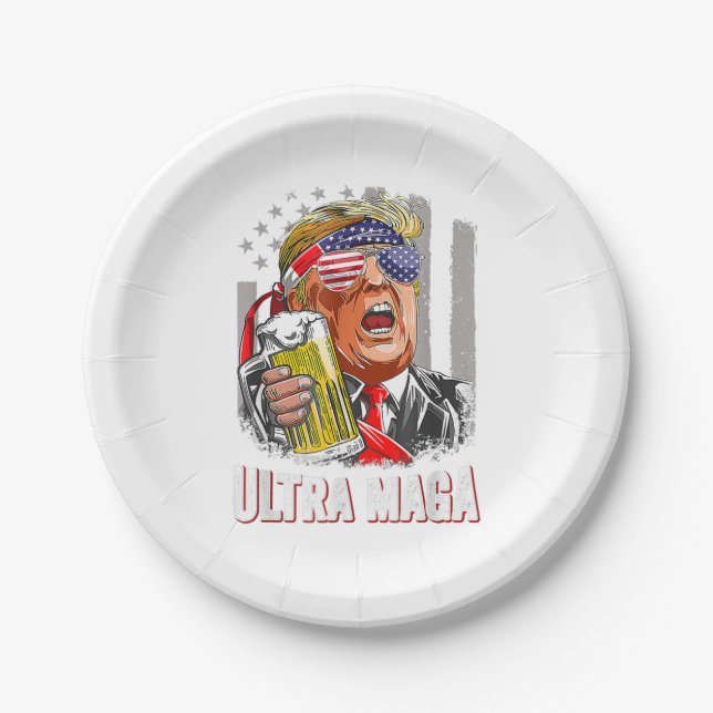 Plato De Papel Anti Joe Biden Ultra Maga (Anverso)