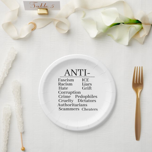 Plato De Papel Anti- Paper Plate (Boda)