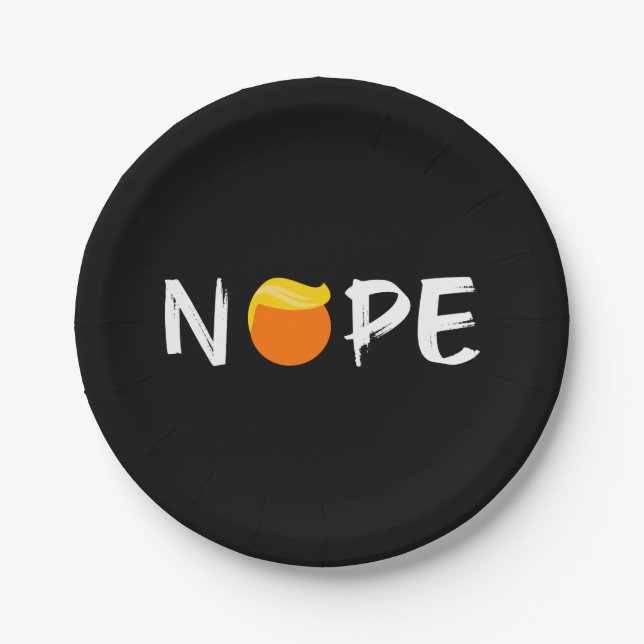 Plato De Papel Anti-Trump - edición No-II (Anverso)