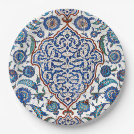 Plato De Papel Antigua Floral Otomana Iznik