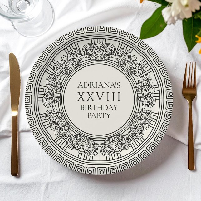 Plato De Papel Antigua Grecia o Fiesta de Cumpleaños con la temát (Subido por el creador)