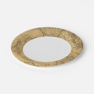Plato De Papel Antigua Italia