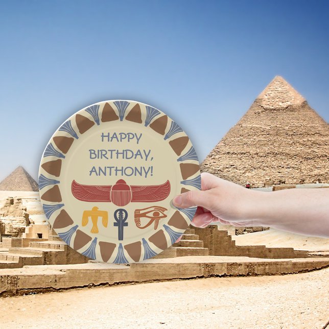 Plato De Papel Antiguo egipcio Fiesta temática (Subido por el creador)