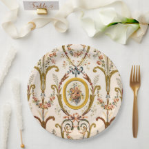 Antiguo Rococo Floral Gold Cream Elegante