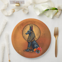 Plato De Papel Anubis a la luz de la luna, 