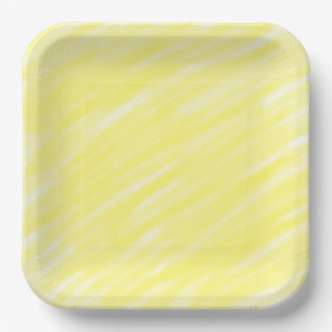 Plato De Papel anuncio simple minimalista de color sólido amarill