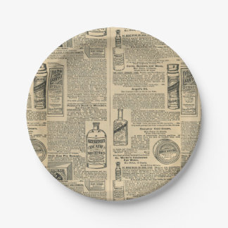 Plato De Papel Anuncios de periódicos antiguos